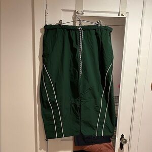 BDG Forest Green Track Style Pants  with White Details